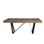 Artekko Julian Καφέ Τραπεζι MDF με Μαύρα Μεταλλικά Πόδια (180x90x73)cm