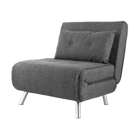 Artekko Sofa Bed Γκρι Υφασμάτινη Πολυθρόνα Κρεβάτι (88x81x78)cm