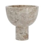 Artekko Marble Μπεζ Μαρμάρινο Μπολ (15x15x15)cm