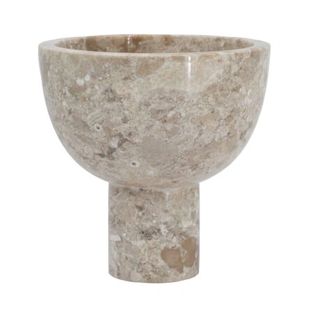 Artekko Marble Μπεζ Μαρμάρινο Μπολ (15x15x15)cm