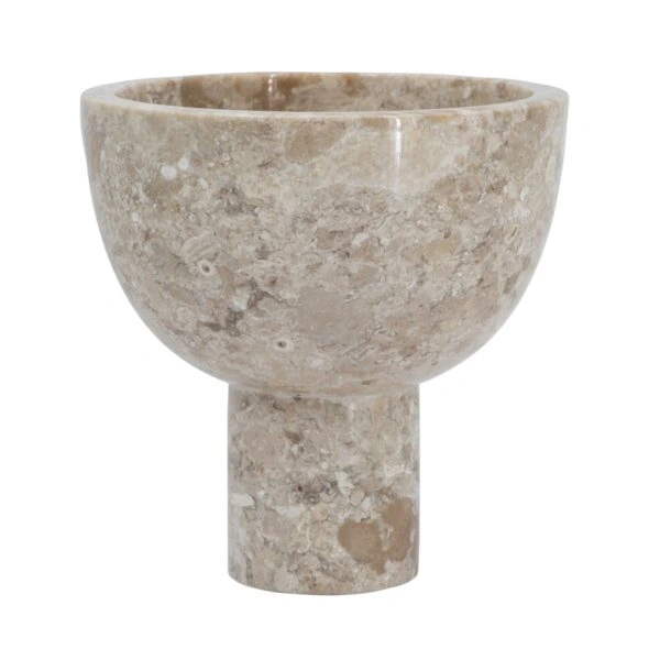 Artekko Marble Μπεζ Μαρμάρινο Μπολ (15x15x15)cm