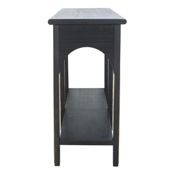 Console Κονσόλα Ξύλο MDF Μαύρο Χρυσό (120x40x81)cm