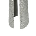 Artekko Zyla Βοηθητικό Τραπέζι Μέταλλο Μάρμαρο Λευκό Ασημί (35x35x60)cm