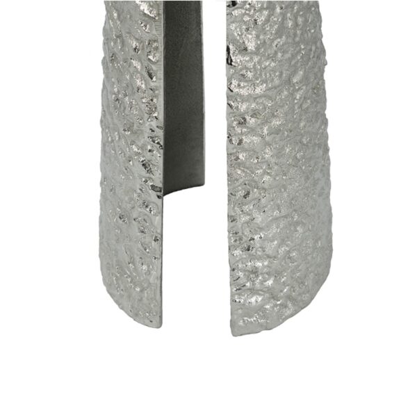 Artekko Zyla Βοηθητικό Τραπέζι Μέταλλο Μάρμαρο Λευκό Ασημί (35x35x60)cm