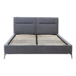 Κρεβάτι Megan Megapap υφασμάτινο χρώμα ανθρακί 160x200εκ.