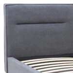 Κρεβάτι Megan Megapap υφασμάτινο χρώμα ανθρακί 160x200εκ.