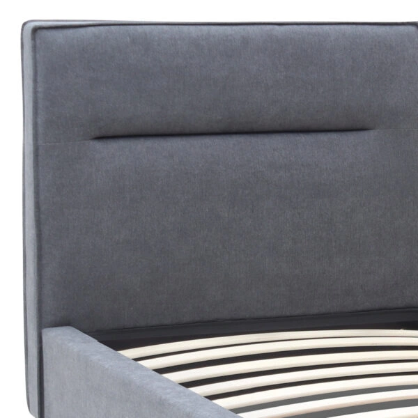 Κρεβάτι Megan Megapap υφασμάτινο χρώμα ανθρακί 160x200εκ.