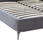 Κρεβάτι Megan Megapap υφασμάτινο χρώμα ανθρακί 160x200εκ.