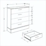 Συρταριέρα μελαμίνης Base χρώμα oak - λευκό 72x40x88εκ.