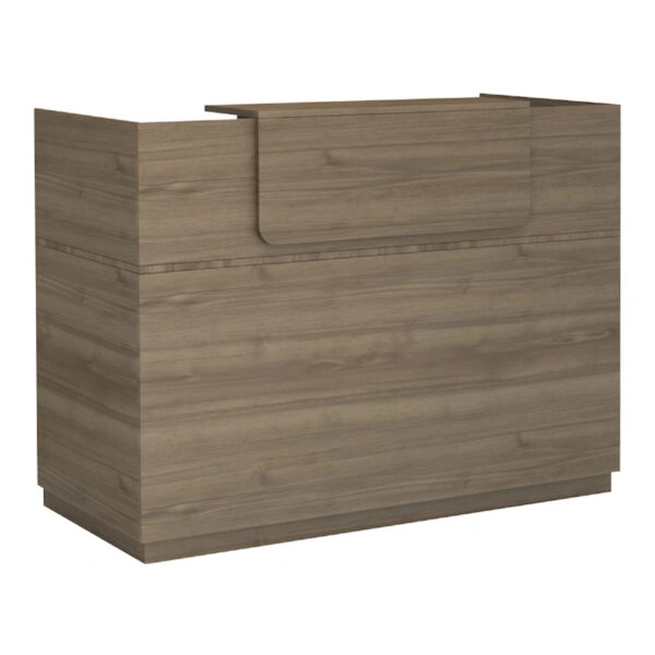 Γραφείο υποδοχής - reception Lemmon Megapap χρώμα καρυδί 160x70x110εκ.