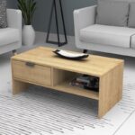 Τραπεζάκι σαλονιού Galaxy Megapap χρώμα φυσικό οξιάς 100x50x42εκ.