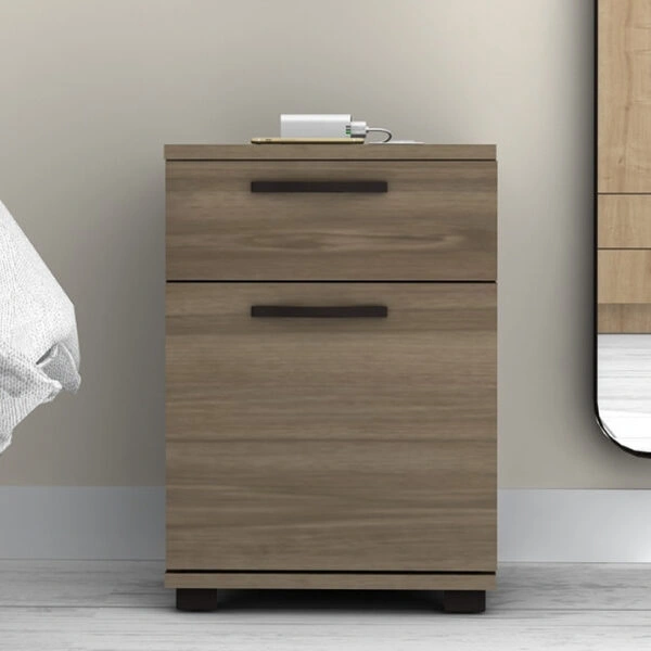 Κομοδίνο Veto Megapap χρώμα καρυδί 40x39x57εκ.