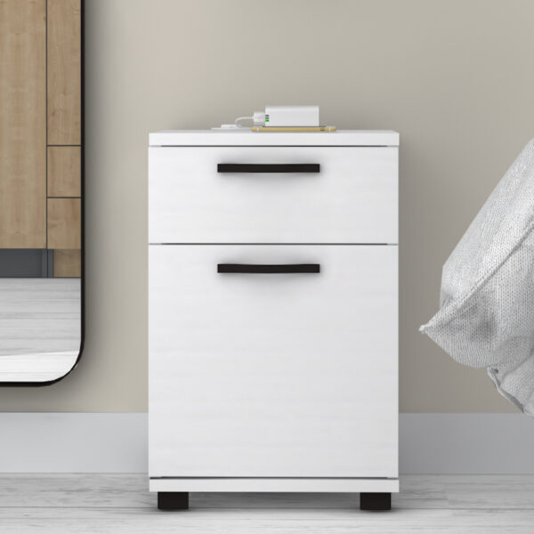 Κομοδίνο - συρταριέρα γραφείου Veto Megapap χρώμα λευκό 40x39x57εκ.