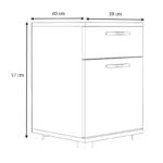 Κομοδίνο - συρταριέρα γραφείου Veto Megapap χρώμα λευκό 40x39x57εκ.