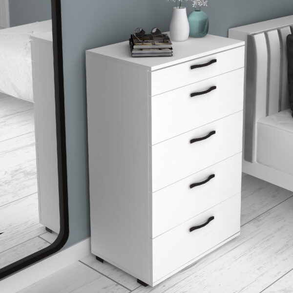 Συρταριέρα Helia Megapap χρώμα λευκό 60x44x108εκ.