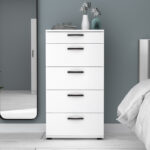 Συρταριέρα Helia Megapap χρώμα λευκό 60x44x108εκ.