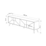 Έπιπλο τηλεόρασης Dune Megapap χρώμα ανοιχτό καρυδί 180x29,6x50εκ.