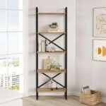 Βιβλιοθήκη Dusan  χρώμα sepet oak 58x30x175εκ.