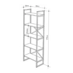 Βιβλιοθήκη Dusan  χρώμα sepet oak 58x30x175εκ.