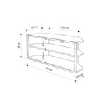 Έπιπλο τηλεόρασης γωνιακό Echo Megapap χρώμα γκρι ρετρό 98x37x45εκ.