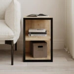 Τραπεζάκι βοηθητικό - Κομοδίνο Echo Megapap χρώμα sapphire oak 30x42x45εκ.