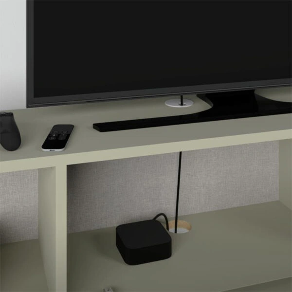 Έπιπλο τηλεόρασης επιτοίχιο Francy Megapap χρώμα ash green 180x30x30εκ.