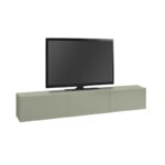 Έπιπλο τηλεόρασης επιτοίχιο Francy Megapap χρώμα ash green 180x30x30εκ.