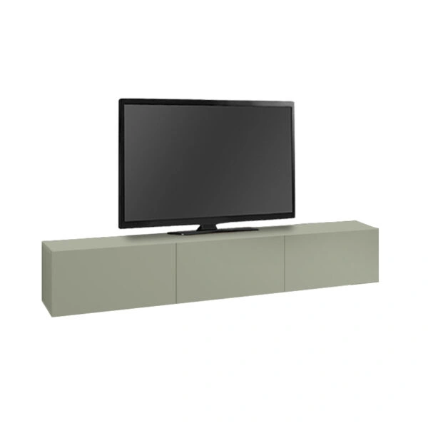 Έπιπλο τηλεόρασης επιτοίχιο Francy Megapap χρώμα ash green 180x30x30εκ.