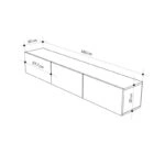 Έπιπλο τηλεόρασης επιτοίχιο Francy Megapap χρώμα ash green 180x30x30εκ.