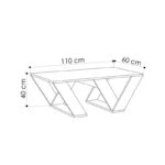 Τραπεζάκι σαλονιού Pipra Megapap χρώμα sapphire oak 110x60x40εκ.