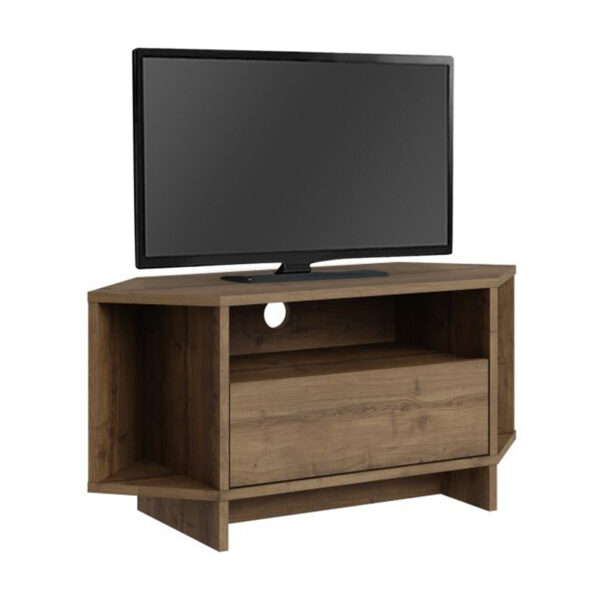 Έπιπλο τηλεόρασης γωνιακό Viva Megapap χρώμα ανοιχτό καρυδί 95,7x35,4x45εκ.