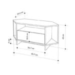 Έπιπλο τηλεόρασης γωνιακό Viva Megapap χρώμα ανοιχτό καρυδί 95,7x35,4x45εκ.