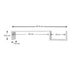 Ραφιέρα τοίχου Happy  από μελαμίνη χρώμα λευκό 87,4x14,5x14,5εκ.