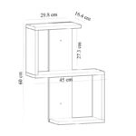 Ραφιέρα τοίχου Octa Megapap χρώμα sapphire oak 45x16,4x60εκ.