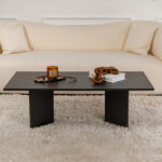 Τραπεζάκι σαλονιού Sabin Megapap χρώμα μαύρο 119x60x40εκ.