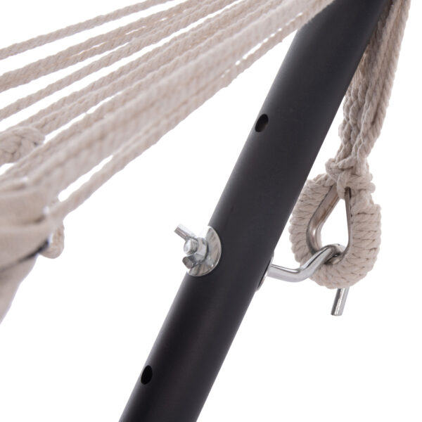 ΑΙΩΡΑ CRAVE HM6304.03 ΑΝΘΡΑΚΙ ΜΕΤΑΛ. ΣΚΕΛΕΤΟΣ--ΜΠΛΕ ΠΑΝΙ ΜΕ ΛΕΥΚΗ ΡΙΓΑ 265x93x105Υεκ