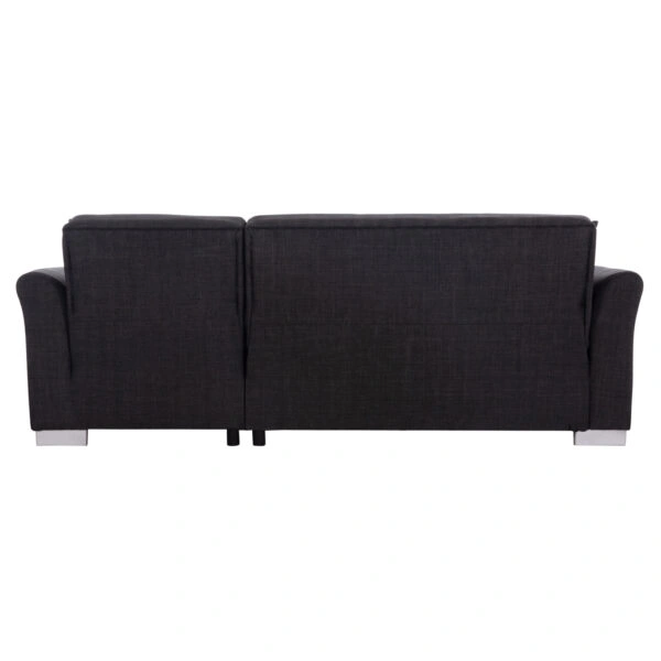 ΓΩΝΙΑΚΟΣ ΚΑΝΑΠΕΣ-ΚΡΕΒΑΤΙ ΜΕ ΑΠΟΘ. ΧΩΡΟ BRONKO HM3291.01 ΑΝΘΡΑΚΙ ΥΦΑΣΜΑ 218x138x77Y