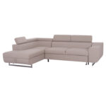 ΓΩΝΙΑΚΟΣ ΚΑΝΑΠΕΣ-ΚΡΕΒΑΤΙ ΜΕ ΑΠΟΘ.ΧΩΡΟ ENCORE HM3301.03L ΜΠΕΖ ΥΦΑΣΜΑ 285x205x90Υεκ.