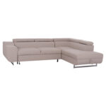 ΓΩΝΙΑΚΟΣ ΚΑΝΑΠΕΣ-ΚΡΕΒΑΤΙ ΜΕ ΑΠΟΘ.ΧΩΡΟ ENCORE HM3301.03R ΜΠΕΖ ΥΦΑΣΜΑ 285x205x90Υεκ.