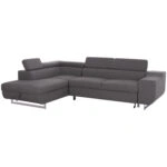 ΓΩΝΙΑΚΟΣ ΚΑΝΑΠΕΣ-ΚΡΕΒΑΤΙ ΜΕ ΑΠΟΘ.ΧΩΡΟ ENCORE HM3301.01L ΓΚΡΙ ΥΦΑΣΜΑ 285x205x90Υεκ.