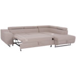 ΓΩΝΙΑΚΟΣ ΚΑΝΑΠΕΣ-ΚΡΕΒΑΤΙ ΜΕ ΑΠΟΘ.ΧΩΡΟ ENCORE HM3301.03R ΜΠΕΖ ΥΦΑΣΜΑ 285x205x90Υεκ.