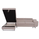 ΓΩΝΙΑΚΟΣ ΚΑΝΑΠΕΣ-ΚΡΕΒΑΤΙ ΜΕ ΑΠΟΘ.ΧΩΡΟ ENCORE HM3301.03L ΜΠΕΖ ΥΦΑΣΜΑ 285x205x90Υεκ.