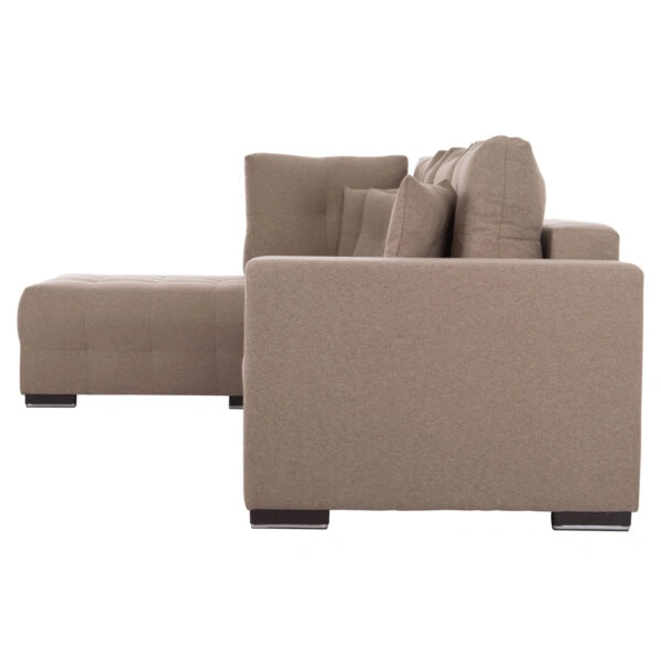 ΓΩΝΙΑΚΟΣ ΚΑΝΑΠΕΣ-ΚΡΕΒΑΤΙ ΜΕ ΑΠΟΘ.ΧΩΡΟ TRENDSTON HM3302.03L ΜΠΕΖ ΥΦΑΣΜΑ 298x177x95Υεκ