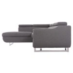 ΓΩΝΙΑΚΟΣ ΚΑΝΑΠΕΣ-ΚΡΕΒΑΤΙ ΜΕ ΑΠΟΘ.ΧΩΡΟ ENCORE HM3301.01L ΓΚΡΙ ΥΦΑΣΜΑ 285x205x90Υεκ.