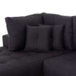 ΓΩΝΙΑΚΟΣ ΚΑΝΑΠΕΣ-ΚΡΕΒΑΤΙ ΜΕ ΑΠΟΘ.ΧΩΡΟ TRENDSTON HM3302.01L ΓΚΡΙ ΥΦΑΣΜΑ 298x177x95Υεκ