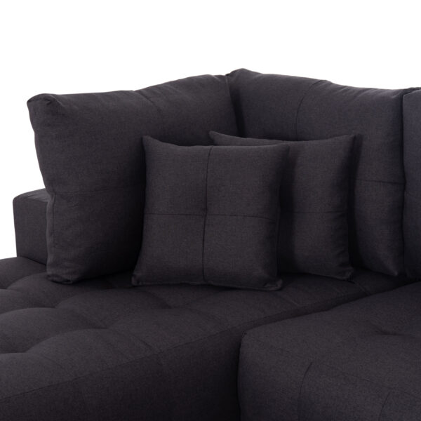 ΓΩΝΙΑΚΟΣ ΚΑΝΑΠΕΣ-ΚΡΕΒΑΤΙ ΜΕ ΑΠΟΘ.ΧΩΡΟ TRENDSTON HM3302.01L ΓΚΡΙ ΥΦΑΣΜΑ 298x177x95Υεκ