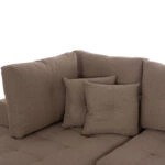 ΓΩΝΙΑΚΟΣ ΚΑΝΑΠΕΣ-ΚΡΕΒΑΤΙ ΜΕ ΑΠΟΘ.ΧΩΡΟ TRENDSTON HM3302.03L ΜΠΕΖ ΥΦΑΣΜΑ 298x177x95Υεκ
