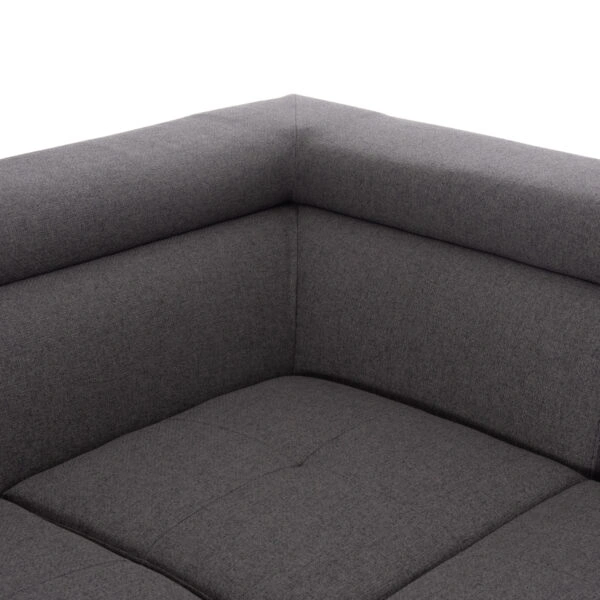 ΓΩΝΙΑΚΟΣ ΚΑΝΑΠΕΣ-ΚΡΕΒΑΤΙ ΜΕ ΑΠΟΘ.ΧΩΡΟ ENCORE HM3301.01L ΓΚΡΙ ΥΦΑΣΜΑ 285x205x90Υεκ.