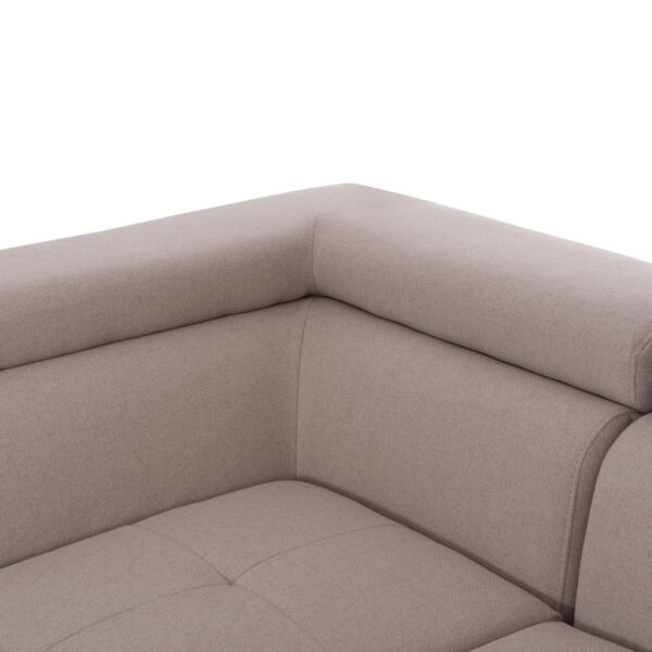 ΓΩΝΙΑΚΟΣ ΚΑΝΑΠΕΣ-ΚΡΕΒΑΤΙ ΜΕ ΑΠΟΘ.ΧΩΡΟ ENCORE HM3301.03L ΜΠΕΖ ΥΦΑΣΜΑ 285x205x90Υεκ.