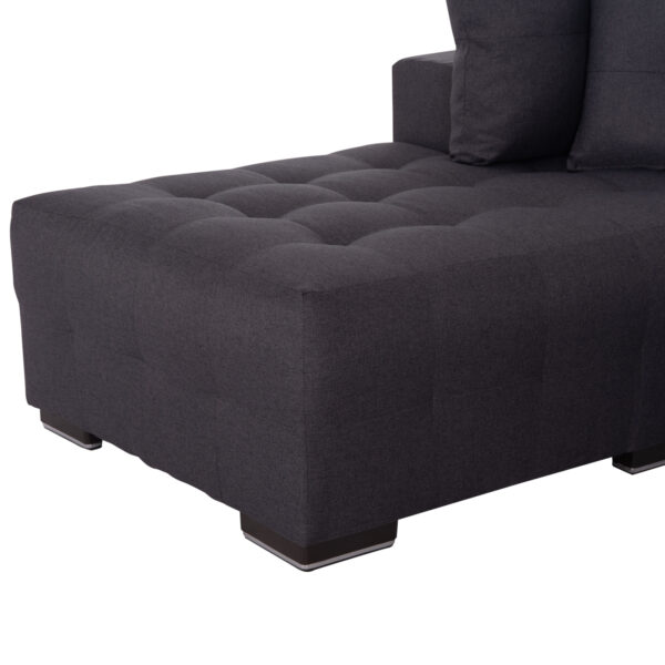 ΓΩΝΙΑΚΟΣ ΚΑΝΑΠΕΣ-ΚΡΕΒΑΤΙ ΜΕ ΑΠΟΘ.ΧΩΡΟ TRENDSTON HM3302.01L ΓΚΡΙ ΥΦΑΣΜΑ 298x177x95Υεκ